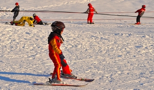 Down-hill skiing
